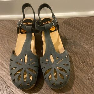 Swedish Hasbeens Lacy grey/blue size 39 excellent condition was too big for me.